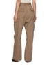 Back View - Click To Enlarge - TONYWACK - Washed Cotton Flared Leg Cargo Pants