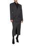 Figure View - Click To Enlarge - TONYWACK - Peak Lapel Double Breasted Oversized Blazer