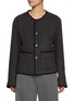 Main View - Click To Enlarge - TONYWACK - Collarless Wool Blend Blouson Jacket