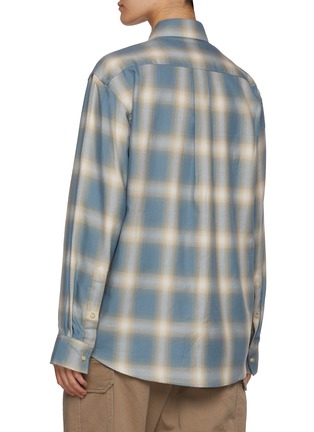 Back View - Click To Enlarge - TONYWACK - Checkered Cotton Blend Western Shirt