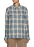 Main View - Click To Enlarge - TONYWACK - Checkered Cotton Blend Western Shirt