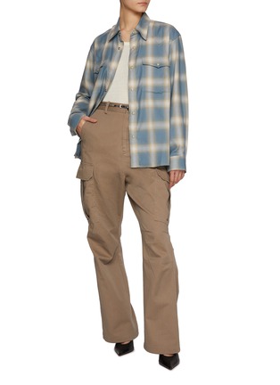 Figure View - Click To Enlarge - TONYWACK - Checkered Cotton Blend Western Shirt