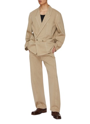 Figure View - Click To Enlarge - LEMAIRE - Garment Dyed Denim Workwear Blazer