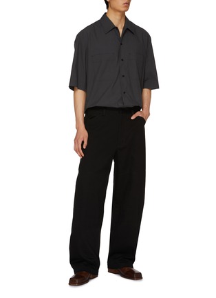 Figure View - Click To Enlarge - LEMAIRE - Convertible Cotton Poplin Shirt