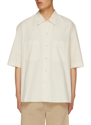 Main View - Click To Enlarge - LEMAIRE - Convertible Cotton Poplin Shirt