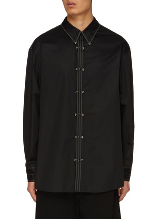 Main View - Click To Enlarge - LEMAIRE - Metal Accent Cotton Shirt