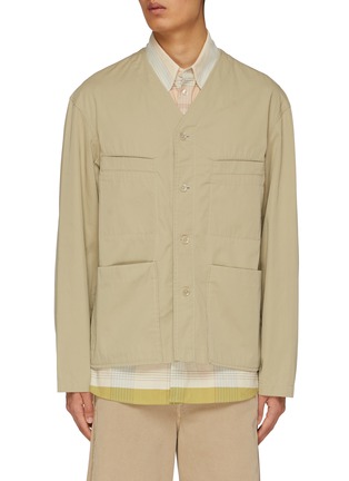 Main View - Click To Enlarge - LEMAIRE - Compact Cotton Twill Overshirt