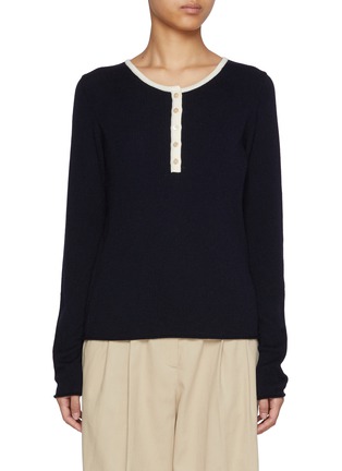 Main View - Click To Enlarge - DUNST - Buttoned Knit Top