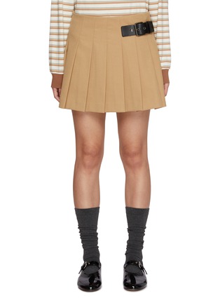 Main View - Click To Enlarge - DUNST - Side Buckle Pleated Mini Skirt