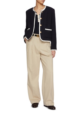 Figure View - Click To Enlarge - DUNST - Double Pleated Chino Slacks