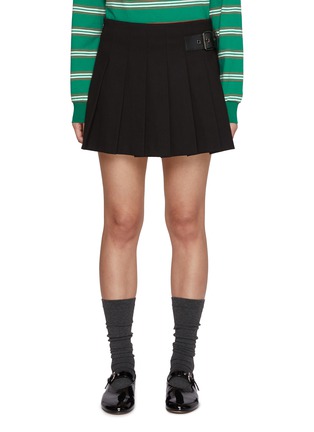 Main View - Click To Enlarge - DUNST - Side Buckle Pleated Mini Skirt