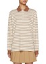 Main View - Click To Enlarge - DUNST - Unisex Striped Long Sleeve Polo Shirt