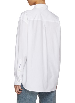 Back View - Click To Enlarge - DUNST - Unisex Paperly Oversized Cotton Shirt