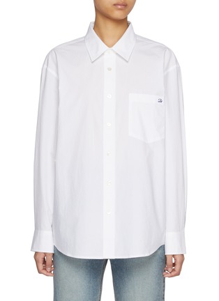 Main View - Click To Enlarge - DUNST - Unisex Paperly Oversized Cotton Shirt