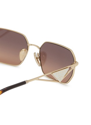 Detail View - Click To Enlarge - PRADA - Metal Irregular Sunglasses