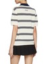 Back View - Click To Enlarge - DUNST - Unisex Striped Cotton Knit Polo Shirt