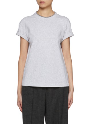 Main View - Click To Enlarge - BRUNELLO CUCINELLI - Monili Neckline T-shirt