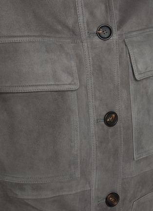  - BRUNELLO CUCINELLI - Cap Sleeves Four Pocket Suede Vest