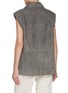 Back View - Click To Enlarge - BRUNELLO CUCINELLI - Cap Sleeves Four Pocket Suede Vest