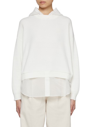 Main View - Click To Enlarge - BRUNELLO CUCINELLI - Gauze Layer Hoodie