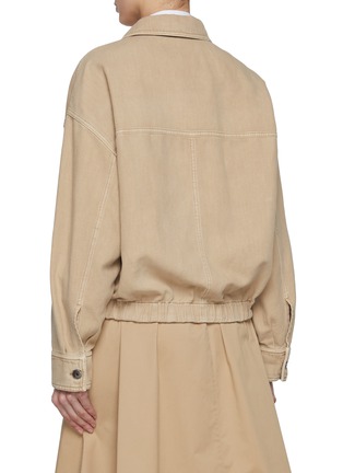 Back View - Click To Enlarge - BRUNELLO CUCINELLI - Dyed Cotton Linen Workwear Jacket