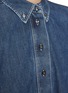  - BRUNELLO CUCINELLI - Half Placket Balloon Sleeve Dark Wash Denim Shirt