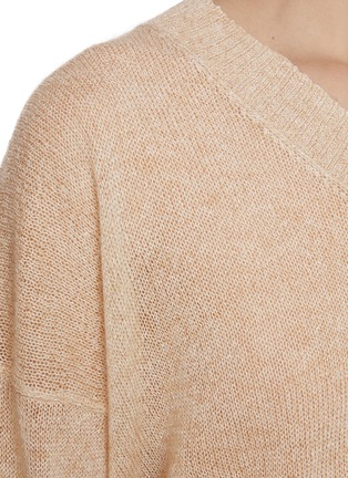  - BRUNELLO CUCINELLI - V-Neck Paper Yarn Mohair Blend Sweater