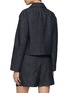 Back View - Click To Enlarge - BRUNELLO CUCINELLI - Round Shoulder Cropped Dark Wash Denim Blazer