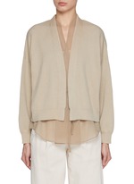 BRUNELLO CUCINELLI | Sheer Layer Open Front Cotton Cardigan