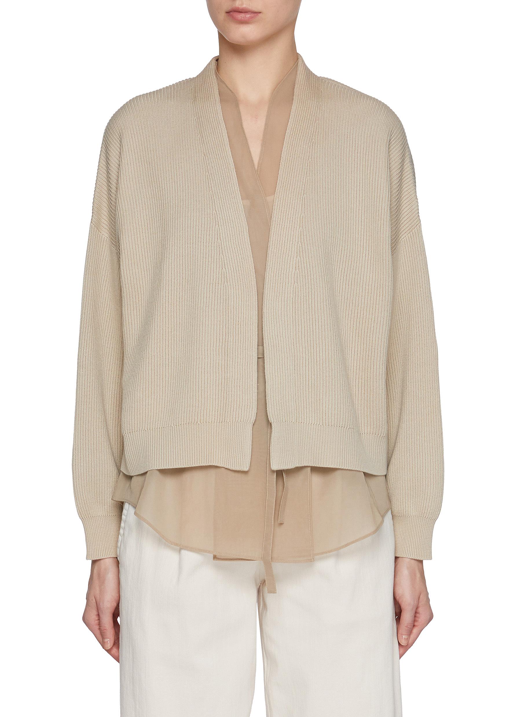【関税・送料込み】BRUNELLO CUCINELLI BEIGE COTTON TOTES Brunello Cucinelli Striped Cotton Knit Oversized Sweater