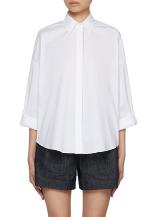 Main View - Click To Enlarge - BRUNELLO CUCINELLI - Monili Trim Shirt