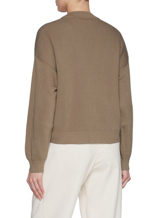 Back View - Click To Enlarge - BRUNELLO CUCINELLI - V-Neck Buttoned Pocket Cotton Cardigan