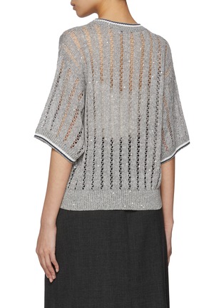 Back View - Click To Enlarge - BRUNELLO CUCINELLI - Sequin Knit Sweater