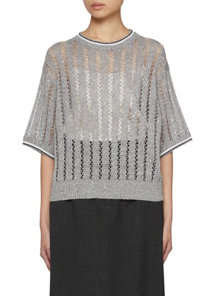 Main View - Click To Enlarge - BRUNELLO CUCINELLI - Sequin Knit Sweater