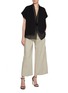 Figure View - Click To Enlarge - BRUNELLO CUCINELLI - Cap Sleeves Layered Cotton Gilet Cardigan