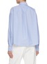 Back View - Click To Enlarge - BRUNELLO CUCINELLI - Boxy Embroidered Pocket Cropped Cotton Oxford Shirt