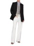 Figure View - Click To Enlarge - BRUNELLO CUCINELLI - Boxy Embroidered Pocket Cropped Cotton Oxford Shirt
