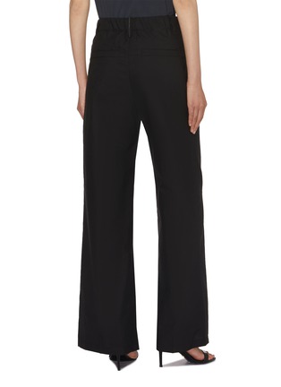 Back View - Click To Enlarge - BRUNELLO CUCINELLI - Elasticated Waist Wide Leg Pants