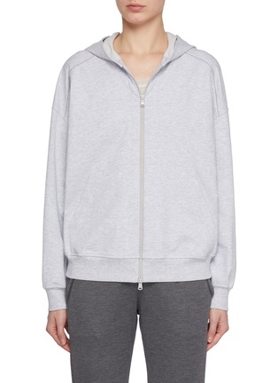 Main View - Click To Enlarge - BRUNELLO CUCINELLI - Monili Shoulder Hooded Cotton Blend Jacket