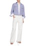 Figure View - Click To Enlarge - BRUNELLO CUCINELLI - Pleated Front Distressed Straight Leg Jeans