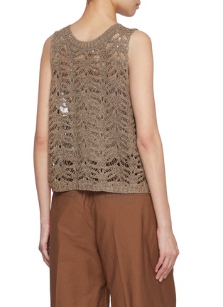 Back View - Click To Enlarge - BRUNELLO CUCINELLI - Sequin Lace Knit Vest