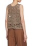 Back View - Click To Enlarge - BRUNELLO CUCINELLI - Sequin Lace Knit Vest