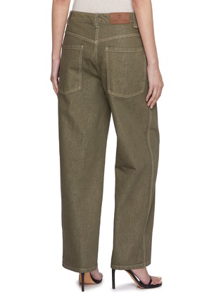 Back View - Click To Enlarge - BRUNELLO CUCINELLI - Dyed Straight Leg Medium Wash Jeans