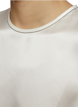  - BRUNELLO CUCINELLI - Round Neck Silk Blend Top