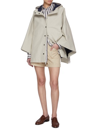 Figure View - Click To Enlarge - BRUNELLO CUCINELLI - Poncho Cotton Coat