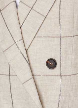  - BRUNELLO CUCINELLI - Windowpane Linen Blazer