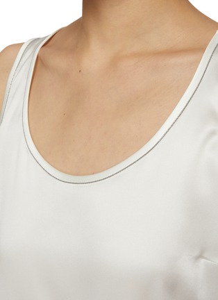  - BRUNELLO CUCINELLI - Scoop Neck Silk Blend Top