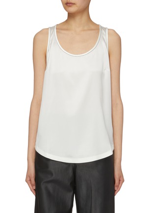 Main View - Click To Enlarge - BRUNELLO CUCINELLI - Scoop Neck Silk Blend Top