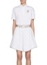 Main View - Click To Enlarge - BRUNELLO CUCINELLI - Belted Logo Cotton Blend Polo Dress