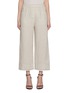 Main View - Click To Enlarge - BRUNELLO CUCINELLI - Elasticated Cropped Linen Wide Leg Pants